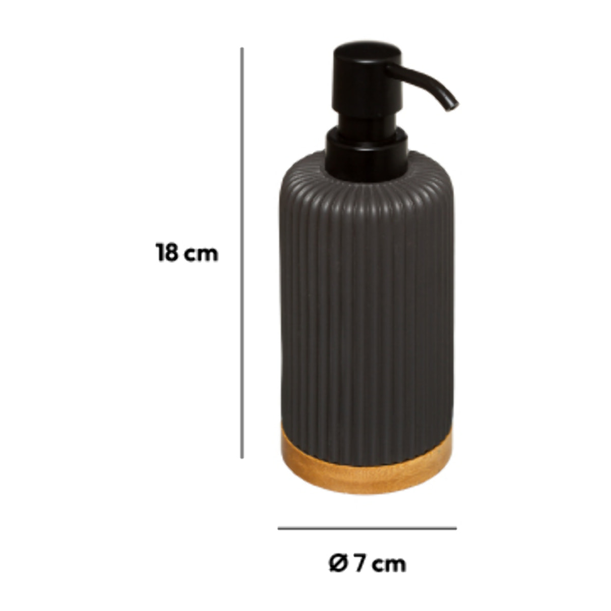 Distributeur à savon 270ml Noir Modern Color