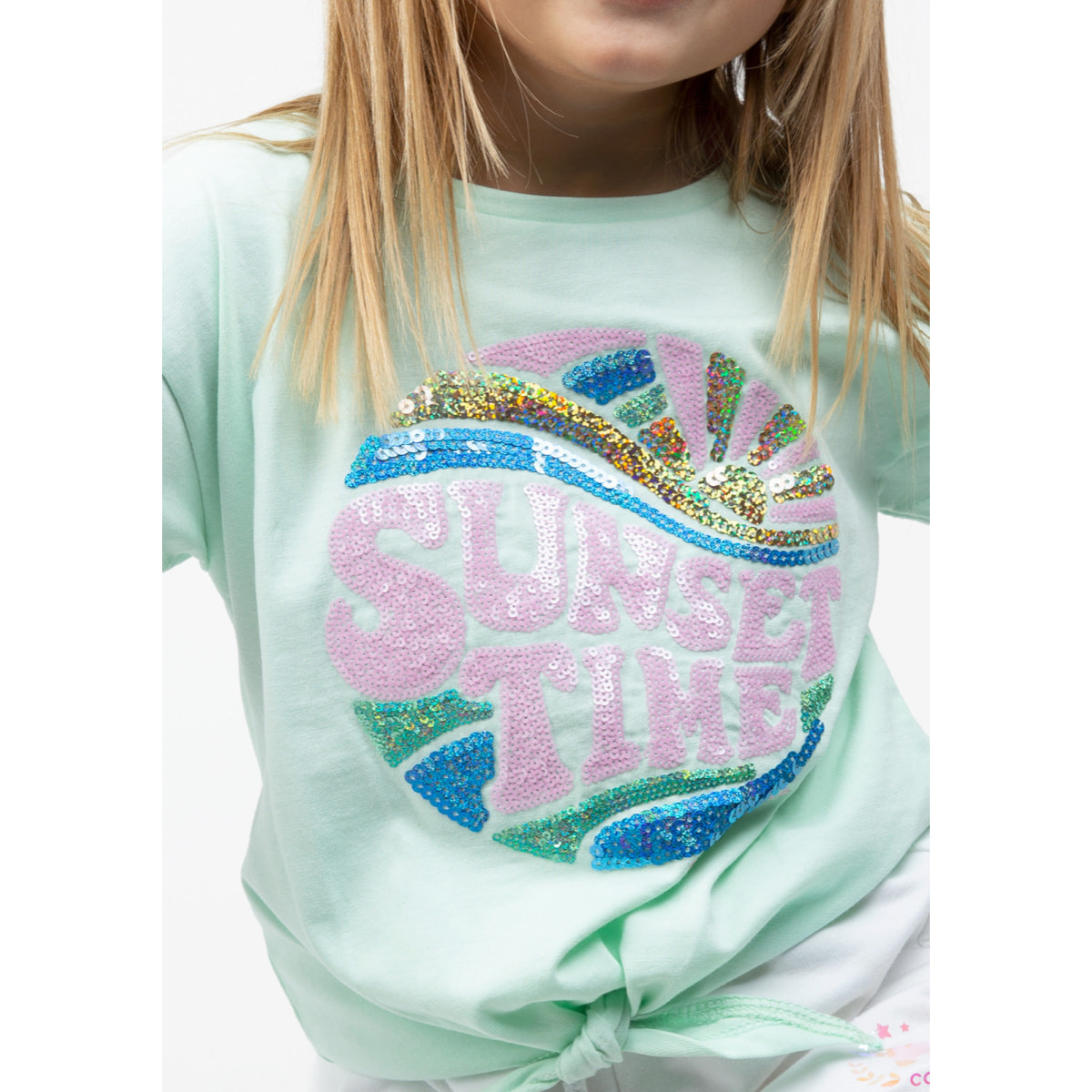 Camiseta De Niña Sunset En Menta