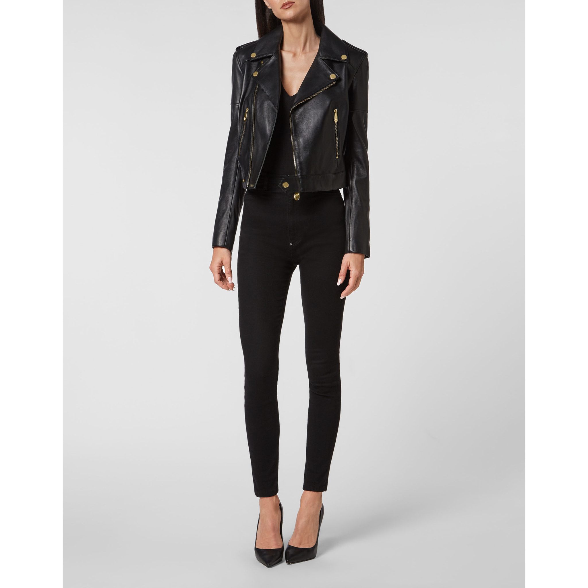 PHILIPP PLEIN Leather Biker