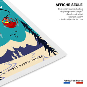 Poster ski à samoens Affiche seule