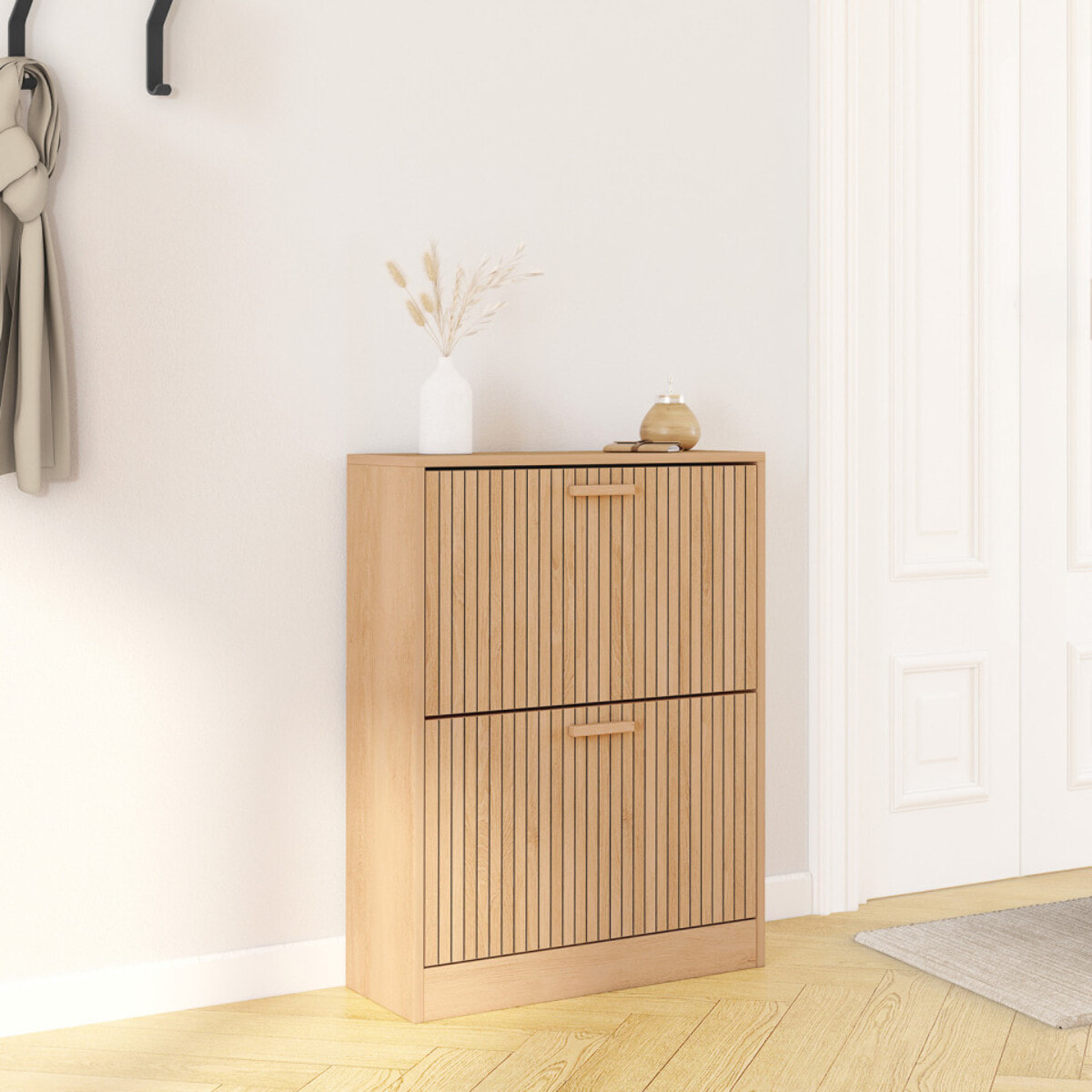 Meuble chaussures Faustine 2 portes - 12 paires