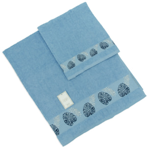 SET ASCIUGAMANI COTTON MANIA – TROPICAL - AZZURRO