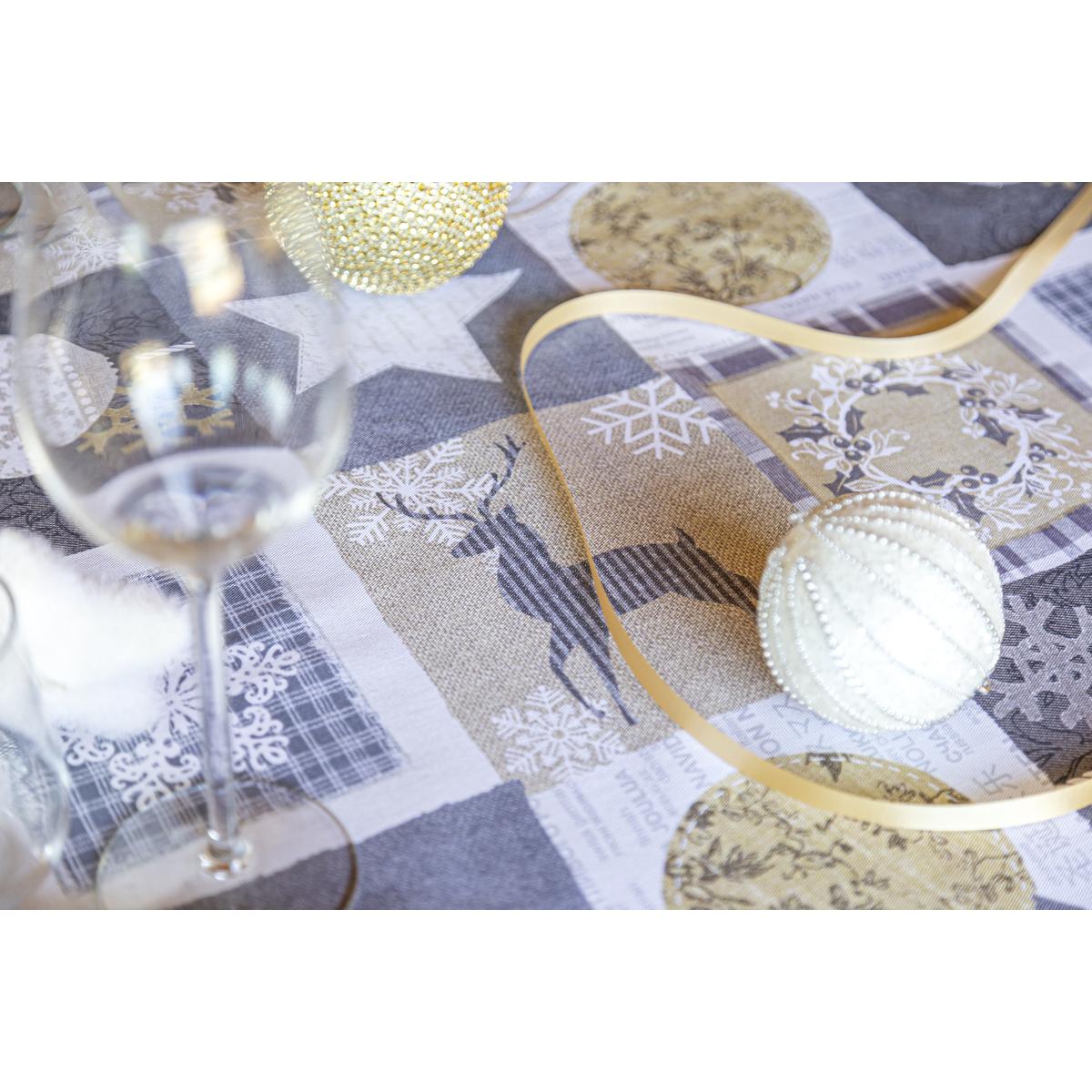 NOÃ‹L RUSTIC - Nappe de NoÃ«l 100% coton - plusieur dimensions