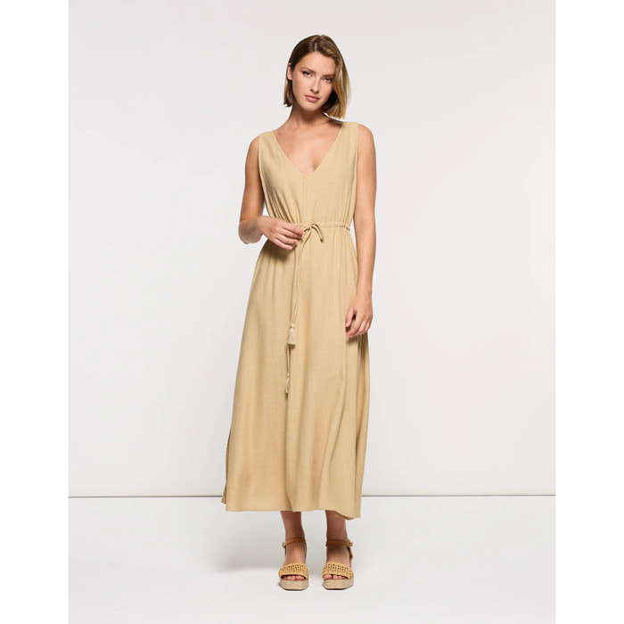 Vestido Midi Beige - Marilis