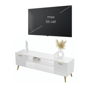 Mobile Porta TV Focus 135 in Stile Scandinavo Bianco