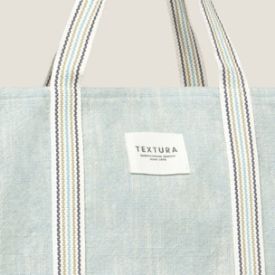 Bolso de playa de algodón Rachel color azul 100% Algodón