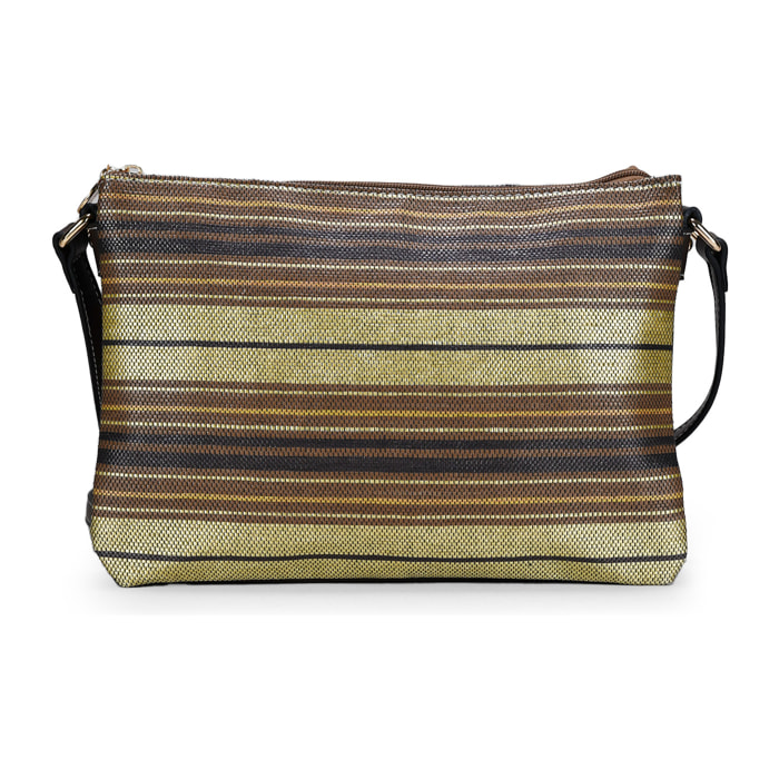 Bolso en rafia marrón