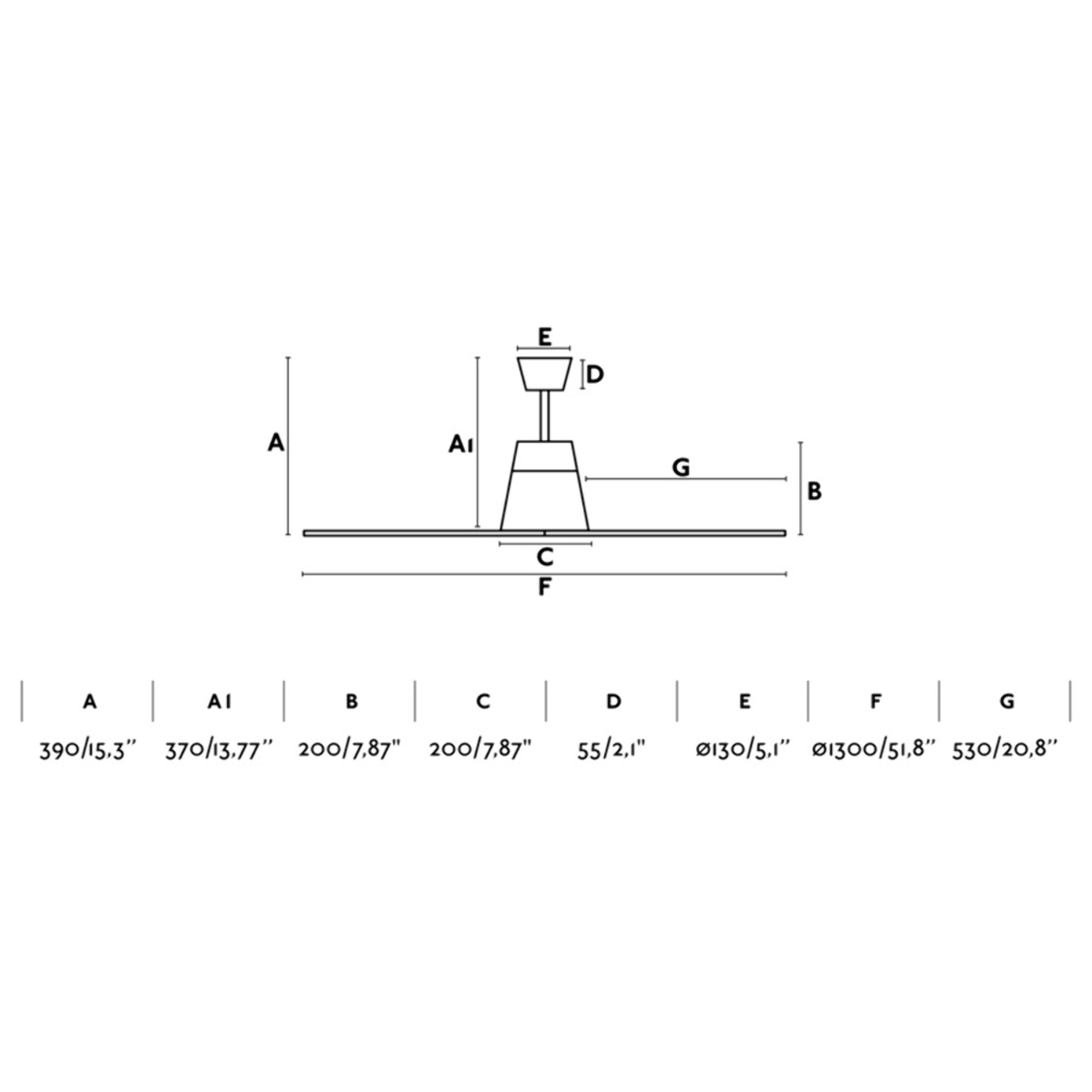 TYPHOON M Ventilador de techo marrón