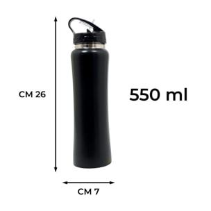 Borraccia Termica Thermos Caldo-Freddo Modello Sport Nero