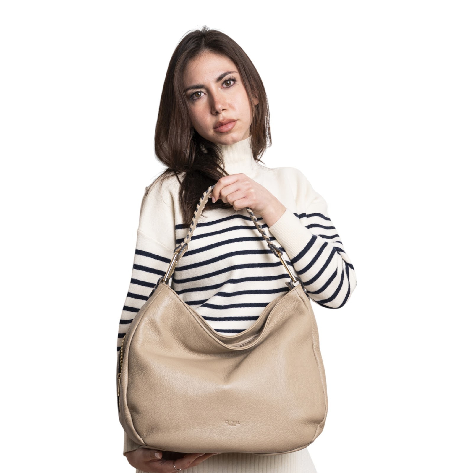 Borsa a Spalla Cheval Firenze Eva Taupe Scuro