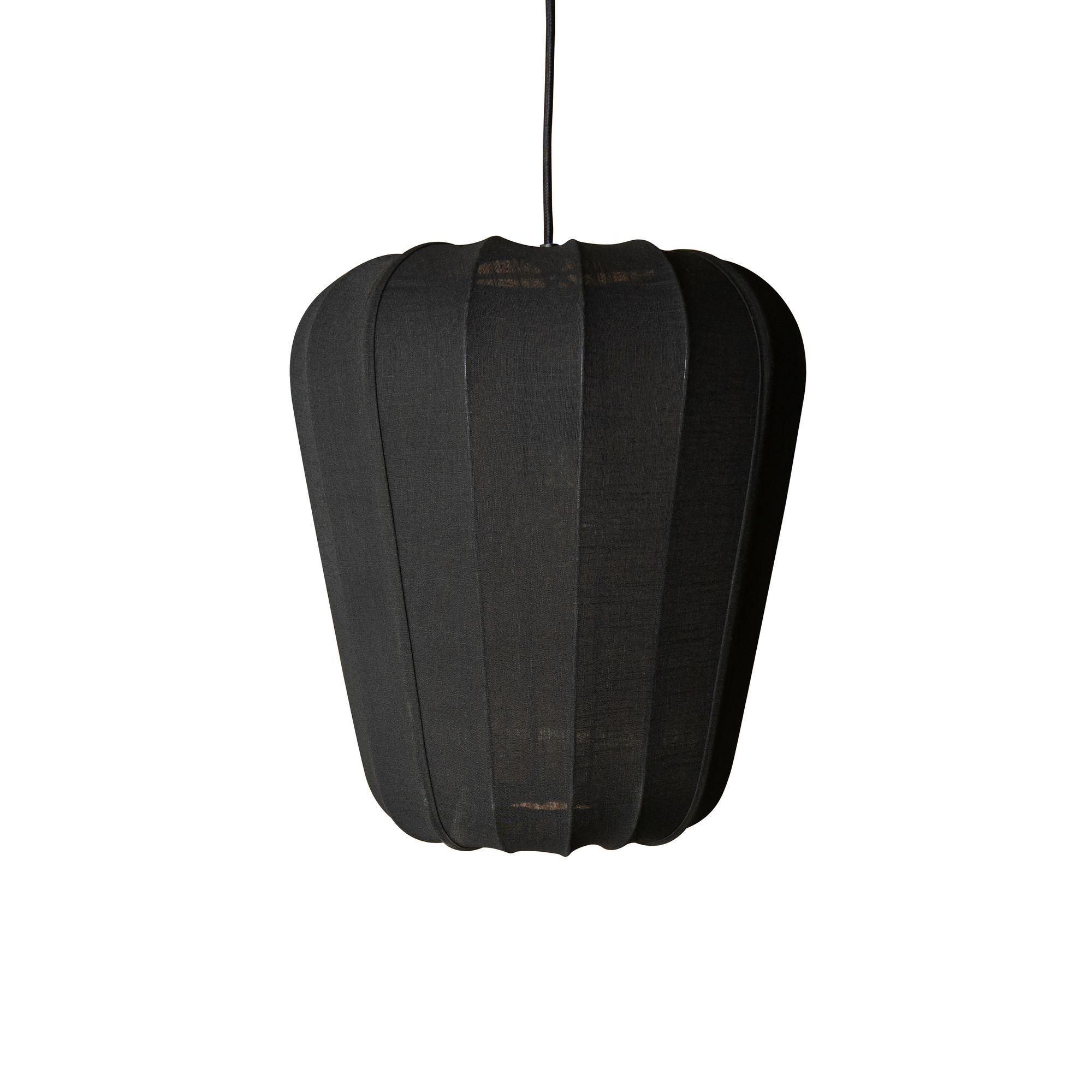 Suspension en coton noir et métal h39cm ALBA