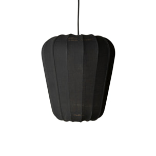 Suspension en coton noir et métal h39cm ALBA