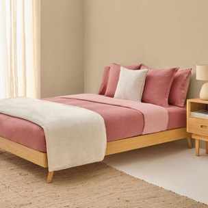 Funda nórdica punto algodón sostenible Punto color rosa Punto de algodón