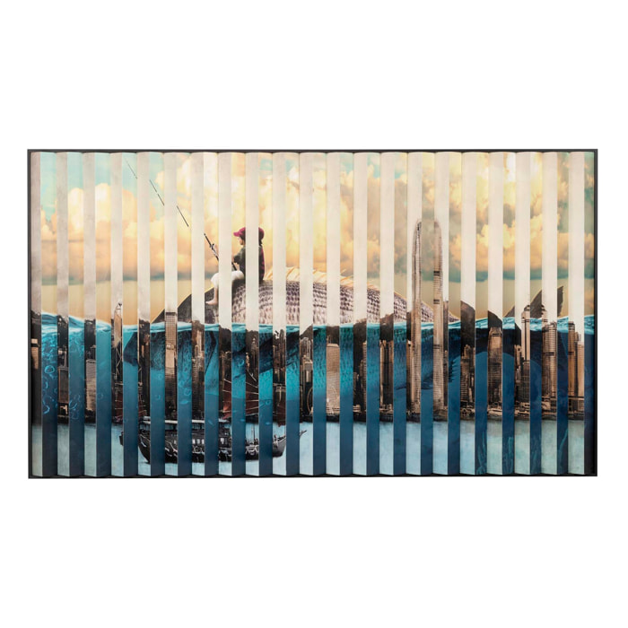 Cuadro Pescador Con Marco Madera 200x4x113 Cm