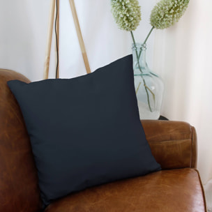 Coussin uni et déhoussable - Gris Foncé