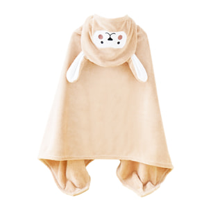 Asciugamano per bambini design coniglio. Multiuso: asciugamano da bagno, poncho da spiaggia o da nuoto, coperta.