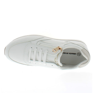 Armata di Mare Scarpe Donna Sneakers Casual Zip Laterale con Soletta in Memory Foam AMD S51H64 White Gold