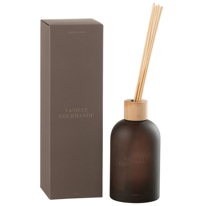J-Line Bâtonnets parfumés Accords Essentiels - Vanille Gourmande - brun - 250ml