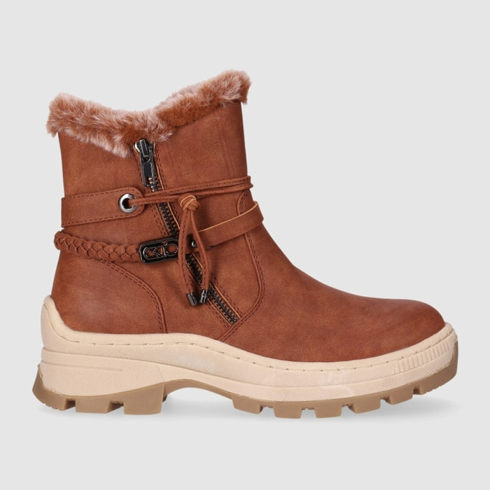 Botines de Piel Sintética - Cuero - Tacón: 5 cm