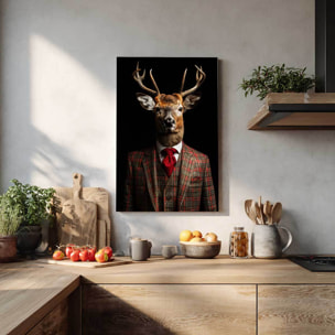 Tableau animaux habillés Cerf wild suits Tableau alu Dibond