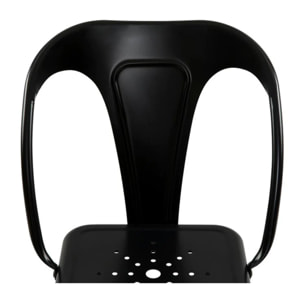 Lot de 2 chaises pour îlot central 67 cm en métal noir mat - Indus
