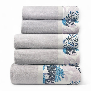 Set Spugna MORA 5 Pezzi: 2 Viso+2 Ospite + 1 Telo Bagno