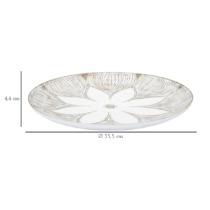 PIATTO S/TASCHE RESINA ATENE CM Ø 35,5X4,4