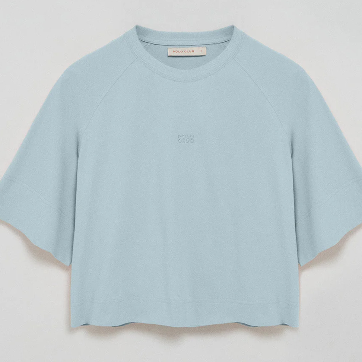 Camiseta azul claro Danae con logo bordado