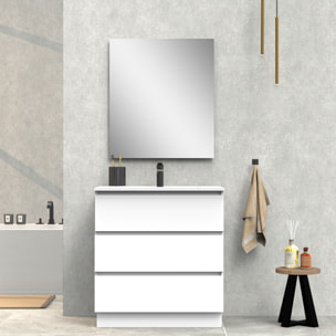 Ensemble de salle de bain IRONA 3C, 70cm, comprend lavabo et miroir