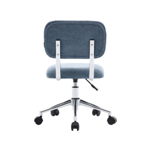 Chaise de bureau enfant à roulettes ajustable tissu chenille AMORY KID