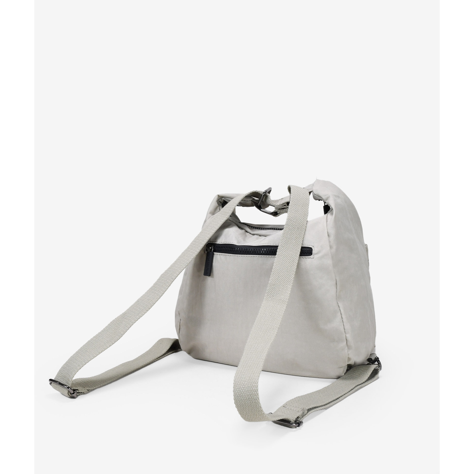 Bolso mochila piedra en nailon con cremalleras