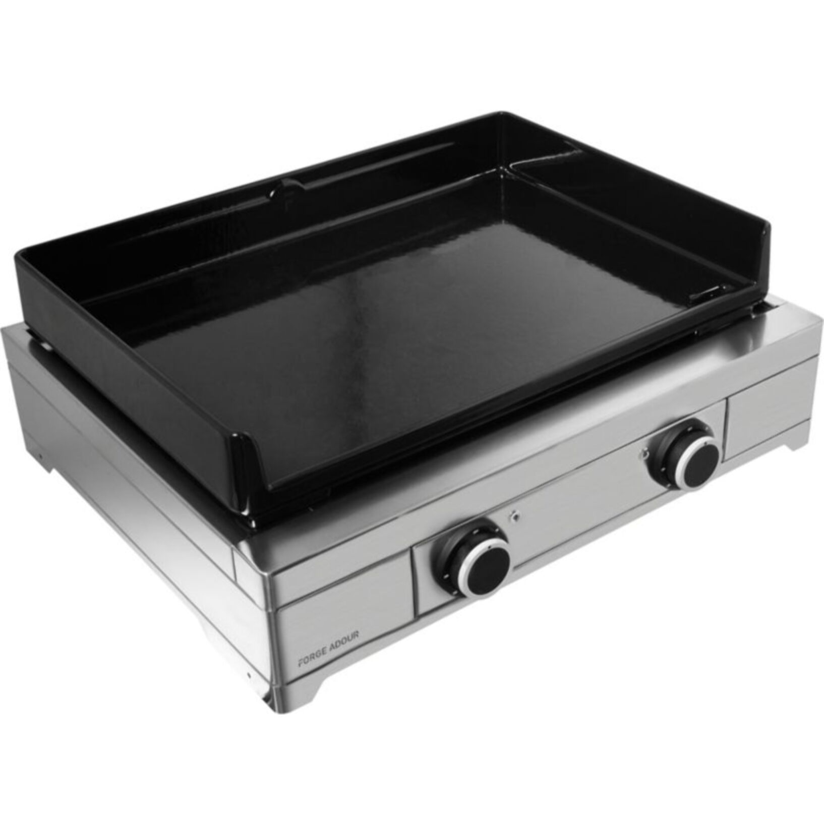 Plancha électrique FORGE ADOUR Modern E60 I Inox 2 brûleurs à poser, 60x42 cm