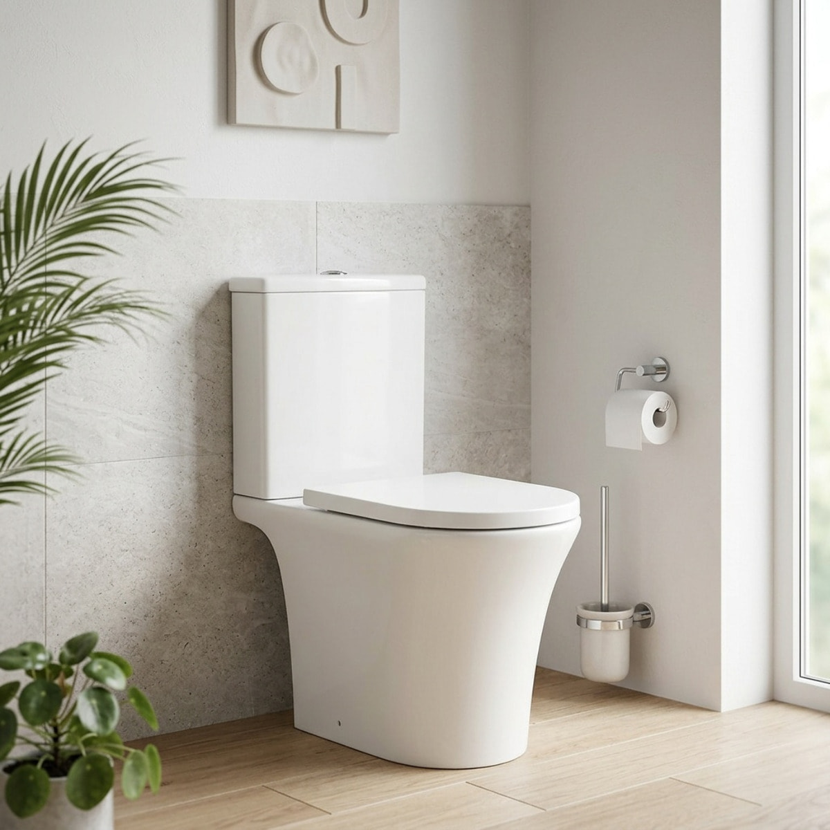 WC à poser sans bride, avec abattant softclose - remplissage par le bas (SATBRE030RREXVP)