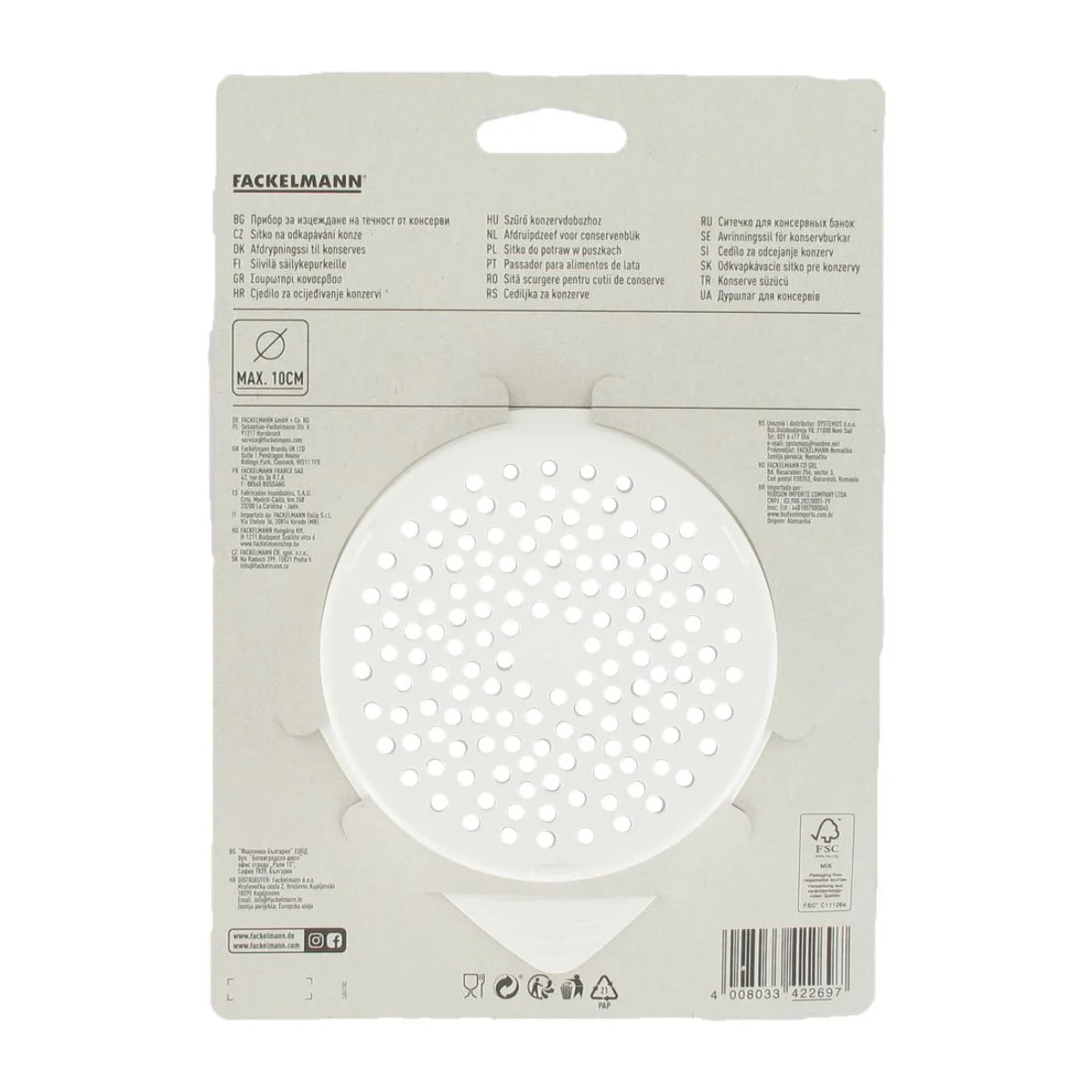 Egouttoir pour boîtes de conserves Fackelmann Basic
