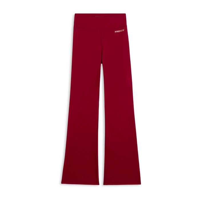 Leggings sportivi a zampa con vita alta e tasca interna