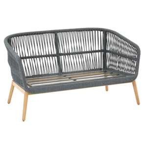 Canapé de jardin Orissa 2 places gris