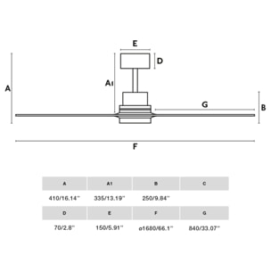 LANTAU XL LED Ventilador de techo níquel mate/pino