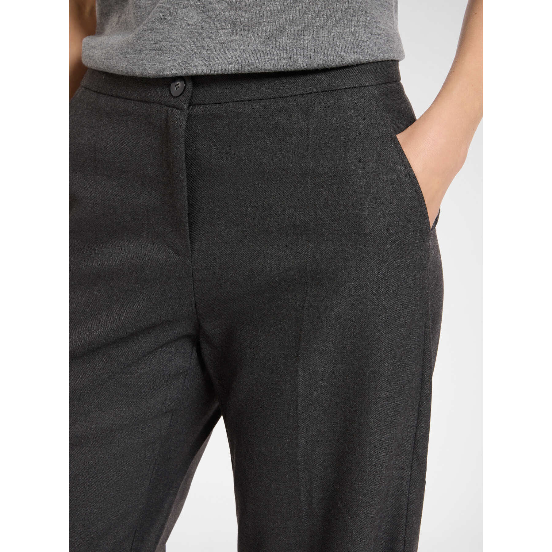 Elena Mirò - Pantalones de hombre en franela - Gris