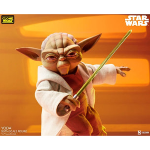 Star Wars The Clone Wars Action Figura 1/6 Yoda 14 Cm Sideshow Collectibles