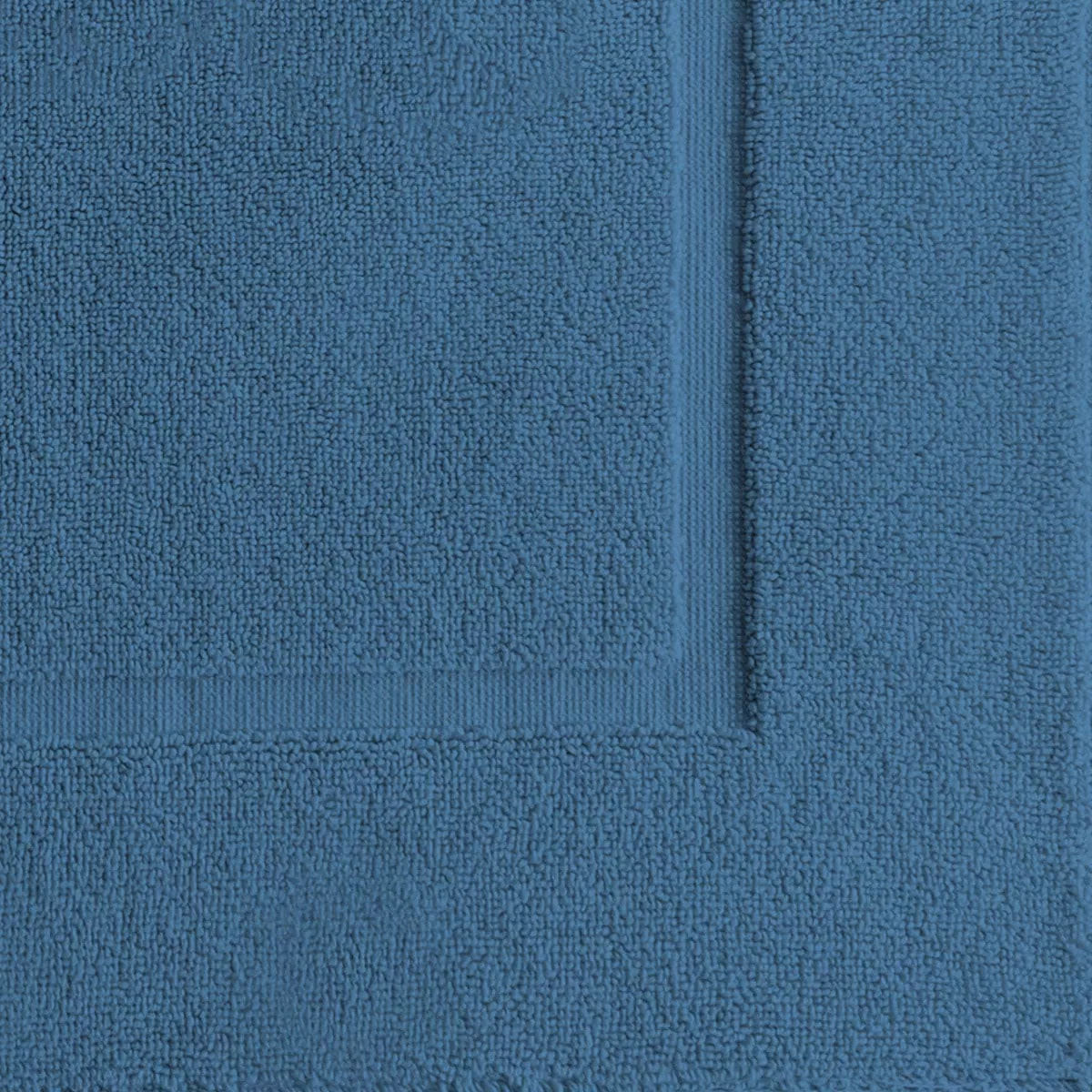 Tapis de bain pur coton 850 g/m² uni bleu Vitae denim