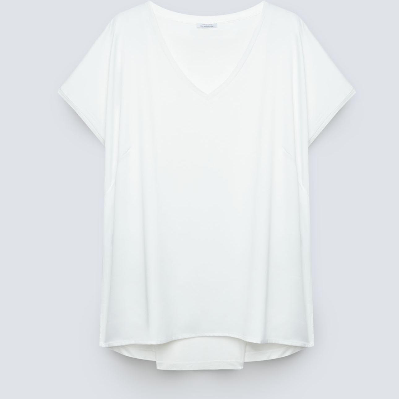 Fiorella Rubino - T-shirt in due tessuti - Bianco