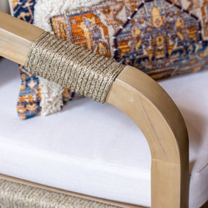 Ensemble table haute et chaises en bois d'acacia 4 places SAONA