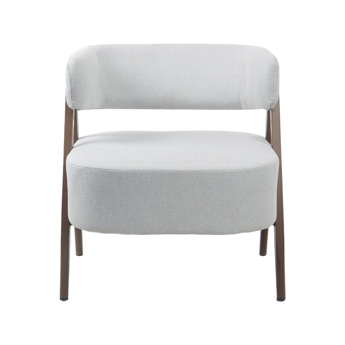Fauteuil avec structure imitation bois "Astra" - Gris clair