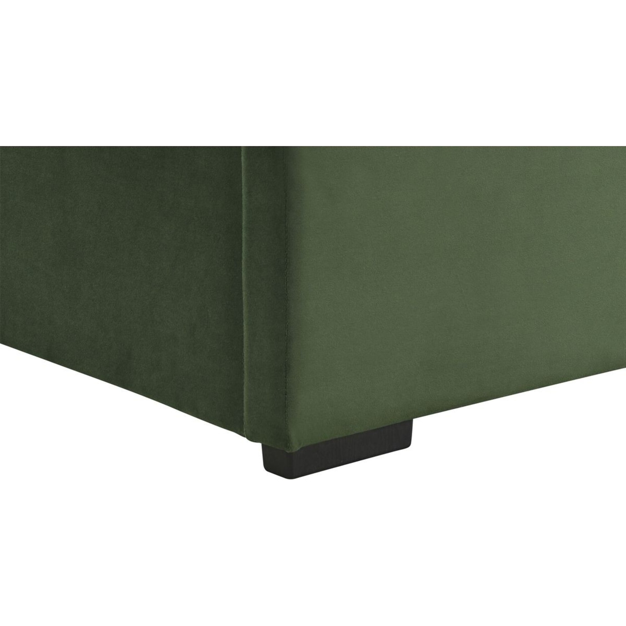 Lit coffre avec tête de lit en velours - LOLA