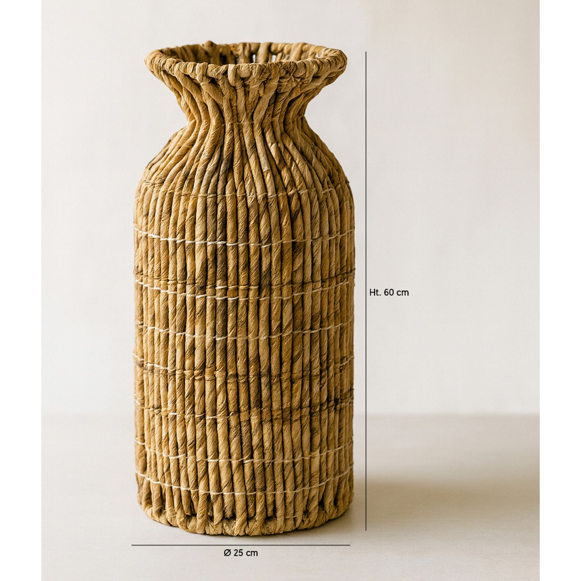 Jarre en fibre d'abaca h60cm LINA