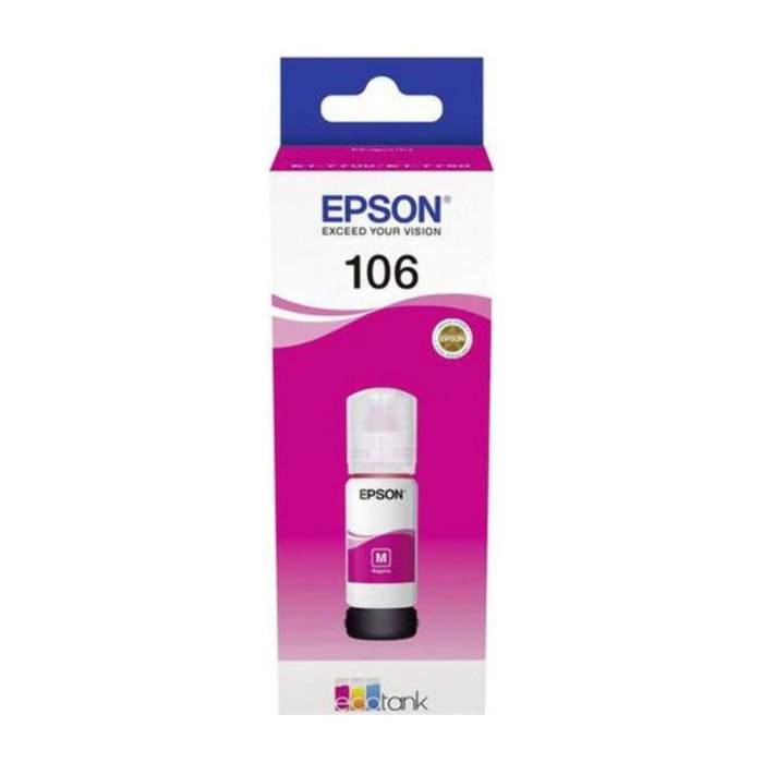Cartouche d'encre EPSON Bouteille d'Encre Ecotank 106 Magenta Photo - C13T00R340