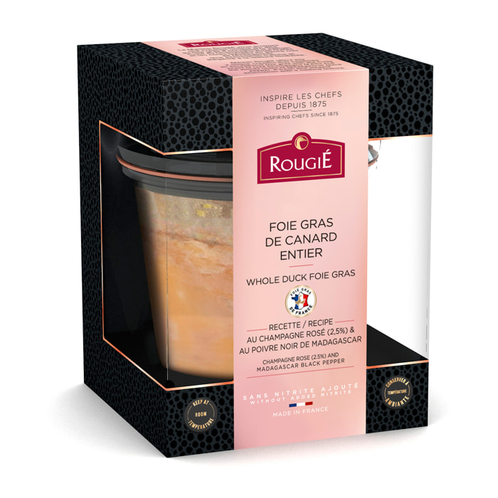 Foie Gras de Canard Entier recette au Champagne rosé et Poivre Madagascar 180g