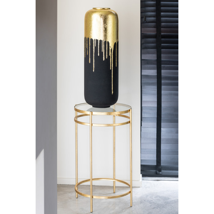 J-Line vase Duo - métal - noir/or - 70 cm de hauteur