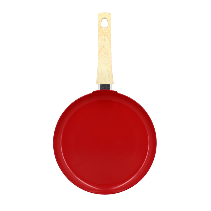 Crêpière en aluminium 26cm rouge - compatible induction COLORAMA