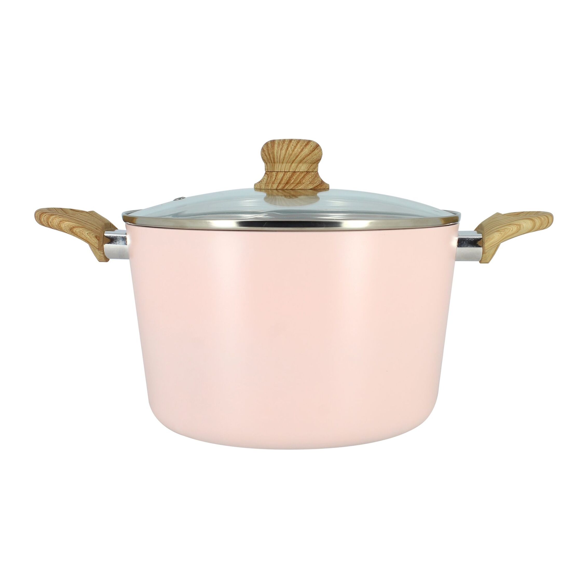 Faitout 24cm avec revêtement céramique rose - tous feux COLORAMA